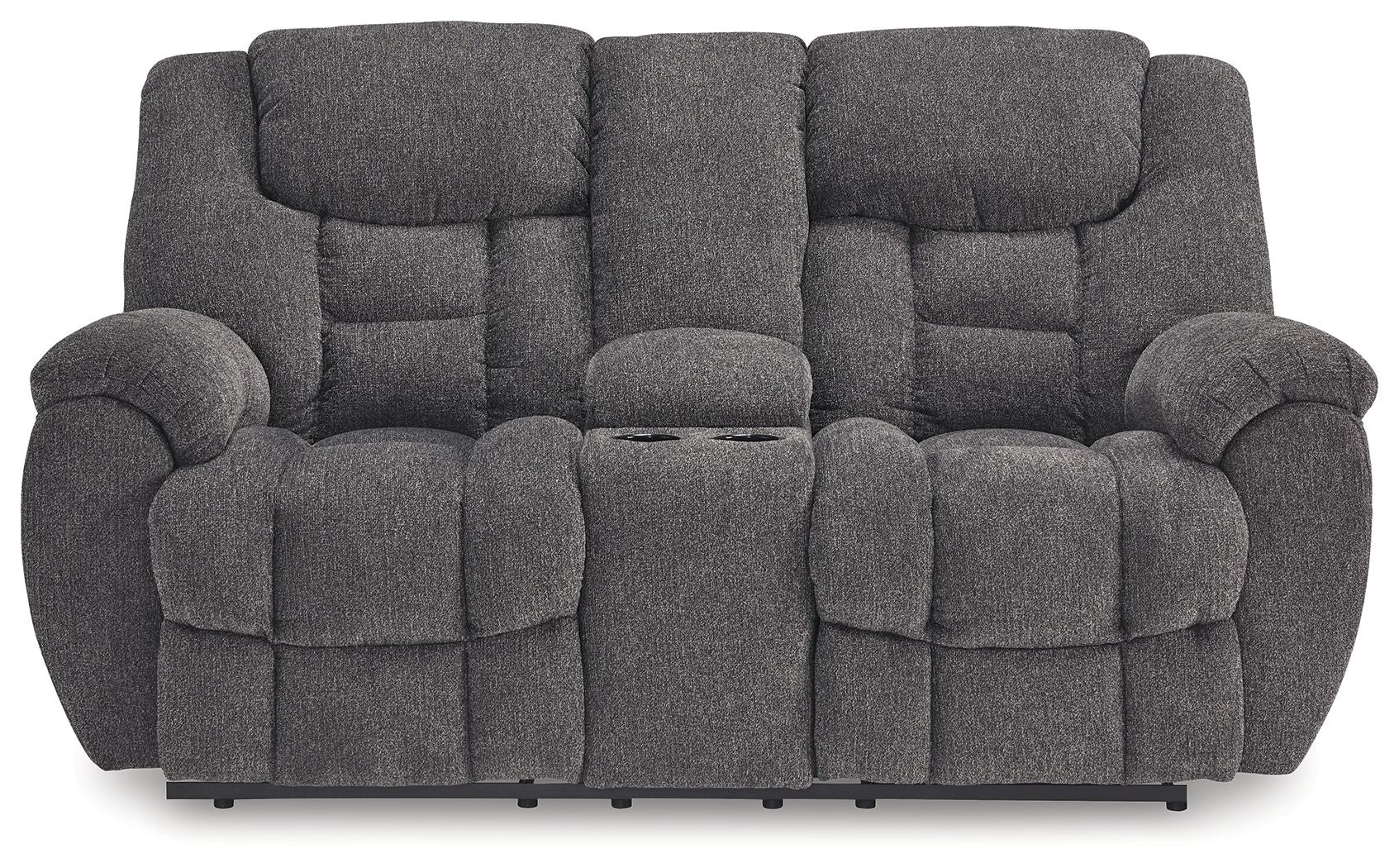 Foreside - Charcoal - Dbl Reclining Loveseat with Console - Urban Living Furniture (Los Angeles, CA)