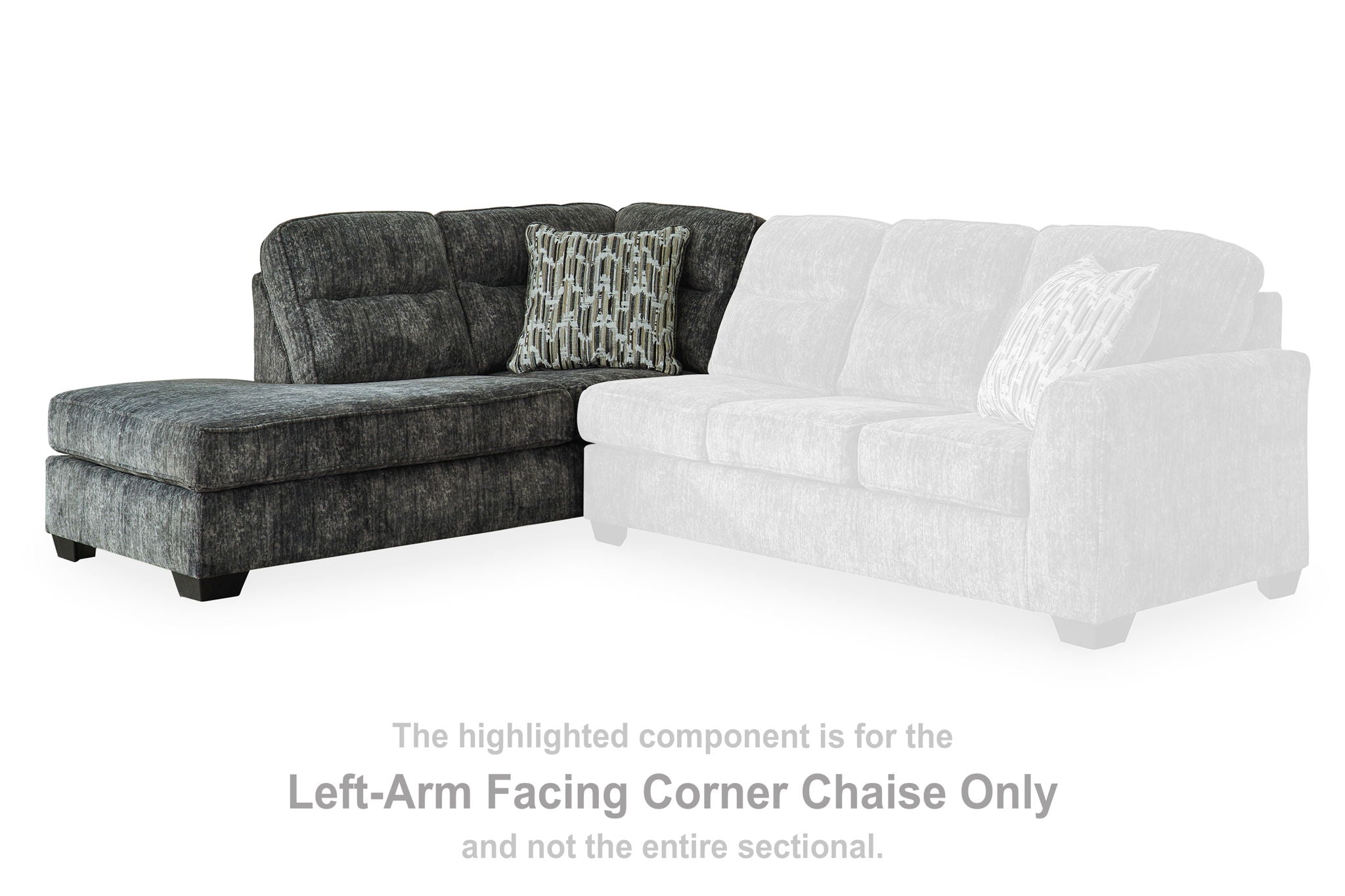 Lonoke - Gunmetal - Laf Corner Chaise - Urban Living Furniture (Los Angeles, CA)