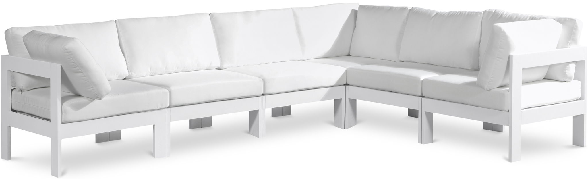 Nizuc - Outdoor Patio 6 Piece Modular Sectional With White Frame - Urban Living Furniture (Los Angeles, CA)