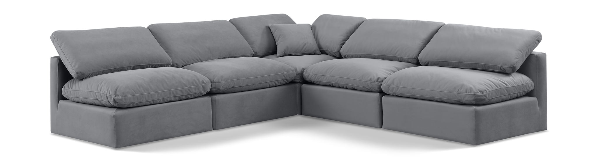 Indulge - Velvet 5 Piece Modular Corner Armless Sectional - Urban Living Furniture (Los Angeles, CA)