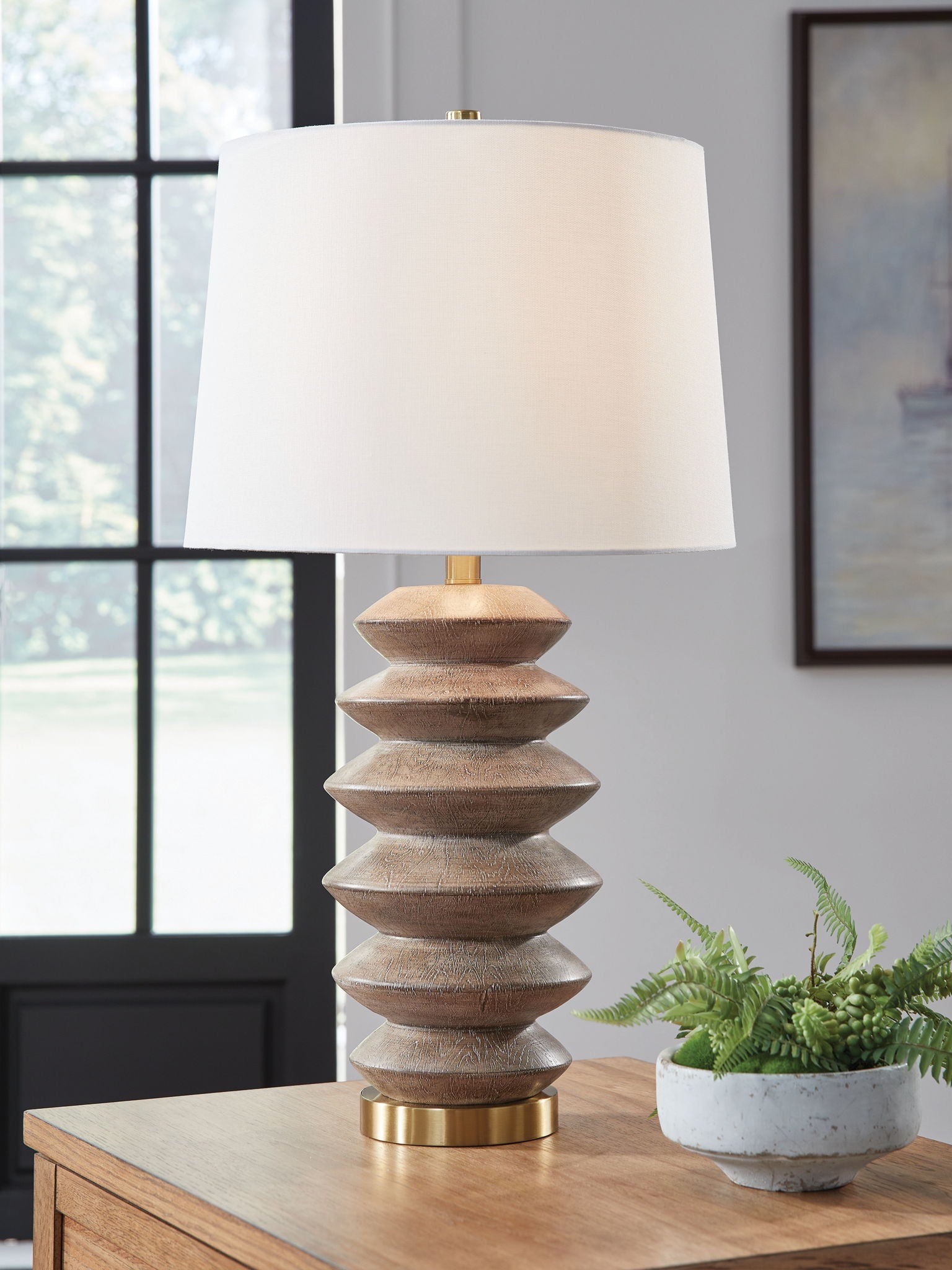 Jyllyard - Brown / Gold Finish - Poly Table Lamp - Urban Living Furniture (Los Angeles, CA)