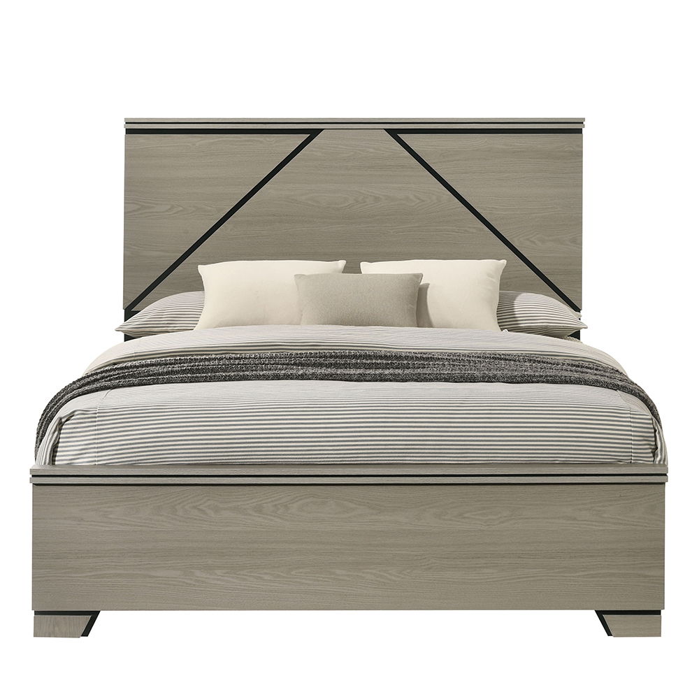 Joanna - Queen Bed With LED - Weathered Gray - Urban Living Furniture (Los Angeles, CA)