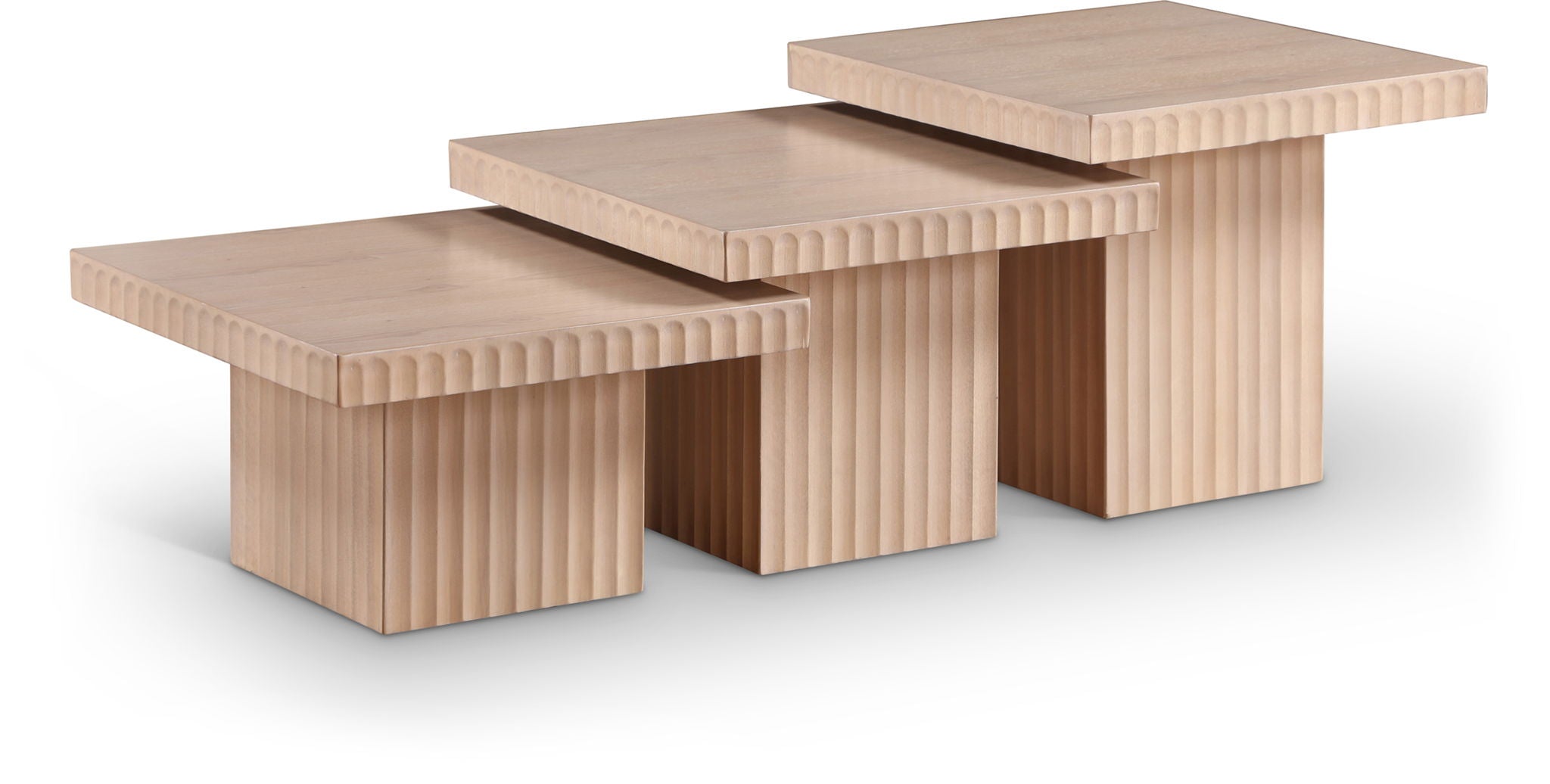 Spencer - Oak Veneer 3 Piece Coffee Tabl - Urban Living Furniture (Los Angeles, CA)