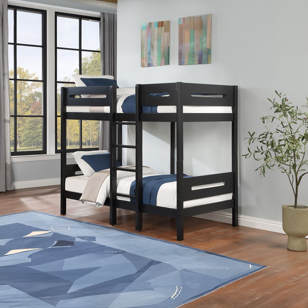 Ekko - Twin Over Twin Bunk Bed - Black - Urban Living Furniture (Los Angeles, CA)