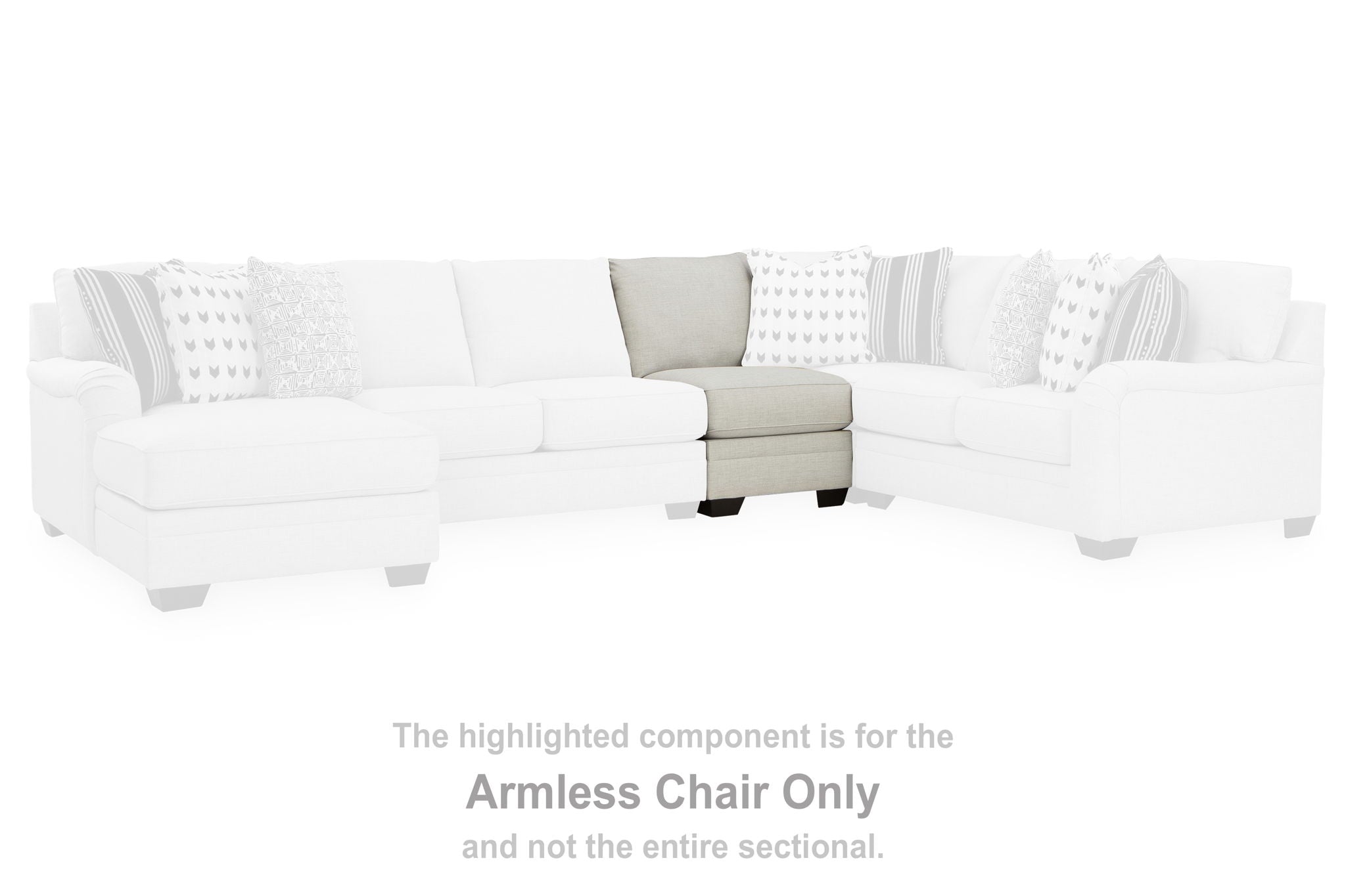 Huntsworth - Dove Gray - Armless Chair - Urban Living Furniture (Los Angeles, CA)