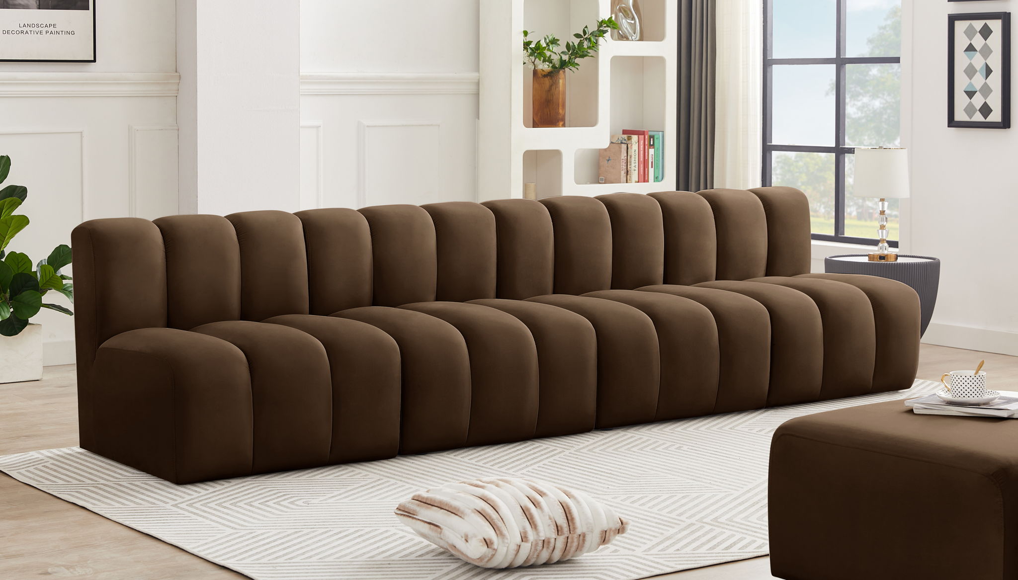 Arc - Velvet 4 Seats Modular Sofa - Urban Living Furniture (Los Angeles, CA)