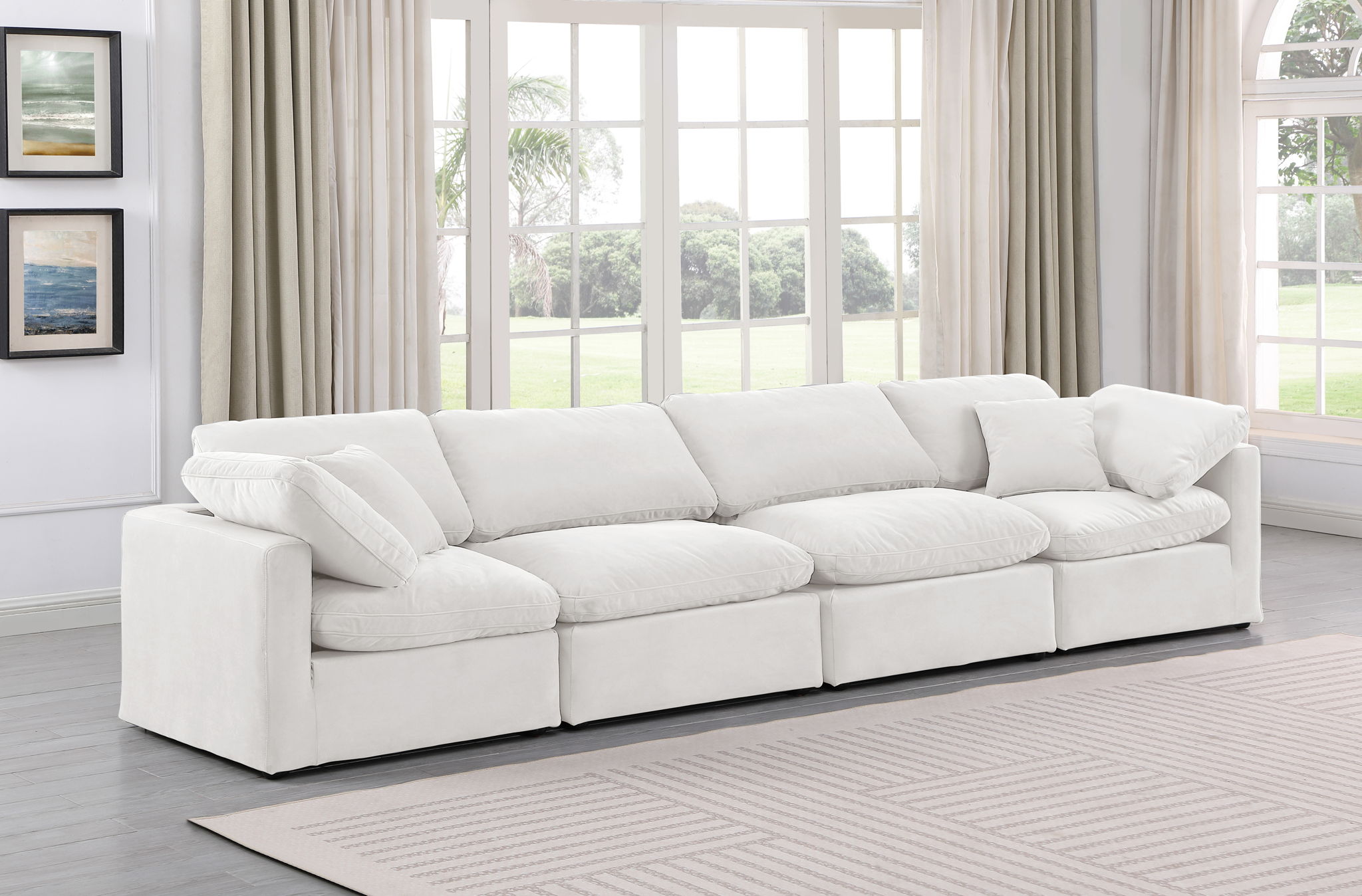 Indulge - Velvet 4 Seat Modular Sofa - Urban Living Furniture (Los Angeles, CA)