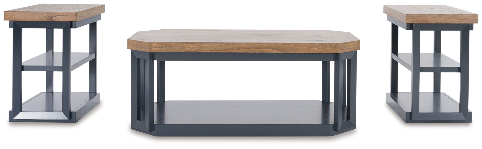 Landocken - Brown / Blue - Occasional Table Set (Set of 3) - Urban Living Furniture (Los Angeles, CA)