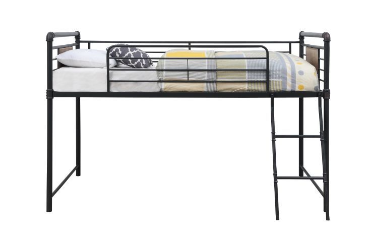 Cordelia - Twin Loft Bed With Slide - Antique Oak, Sandy Black & Dark Bronze Hand-Brushed - Urban Living Furniture (Los Angeles, CA)