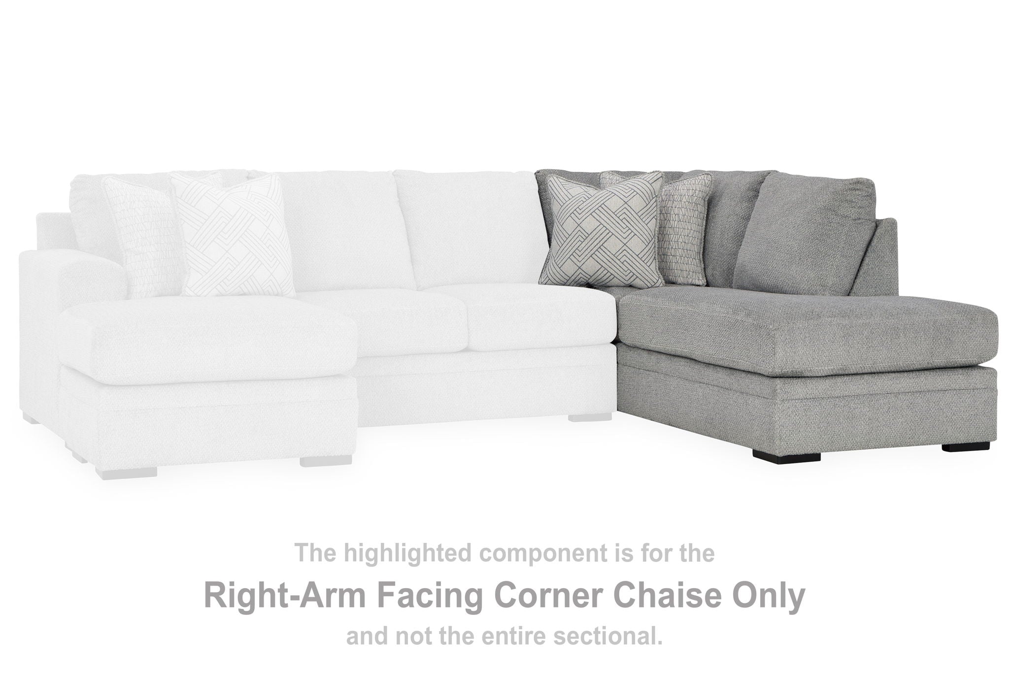 Casselbury - Cement - Raf Corner Chaise - Urban Living Furniture (Los Angeles, CA)