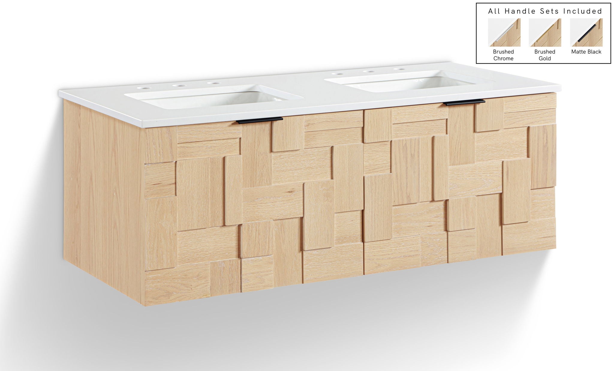 Leonardo - Engineered Stone And Solid Wood 24" Wall Mounted Bathroom Vanity - Urban Living Furniture (Los Angeles, CA)