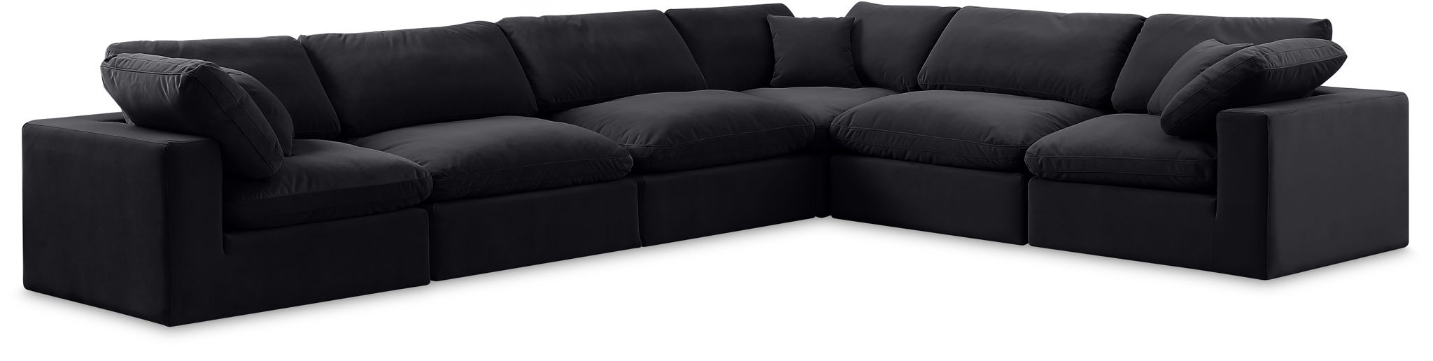 Comfy - 6 Piece Velvet Modular Corner Sectional - Urban Living Furniture (Los Angeles, CA)