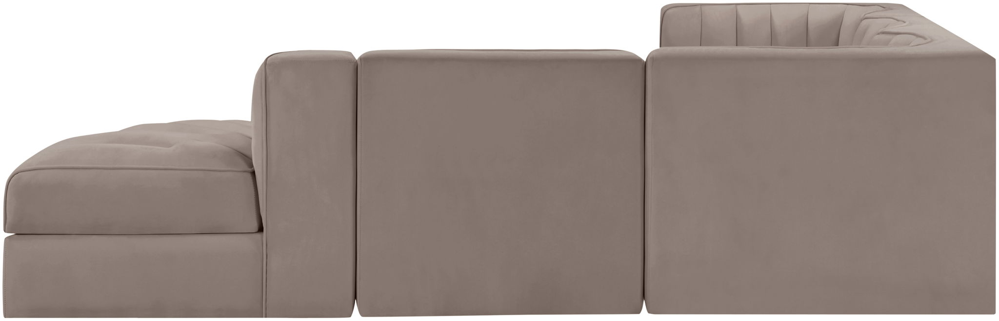 Rummi - Velvet Performance Fabric Upholstered 5 Piece Modular Sectional - Urban Living Furniture (Los Angeles, CA)