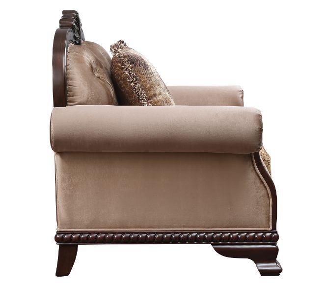 Chateau De Ville - Chair With Pillow (Same Lv01590) - Fabric & Espresso - Urban Living Furniture (Los Angeles, CA)