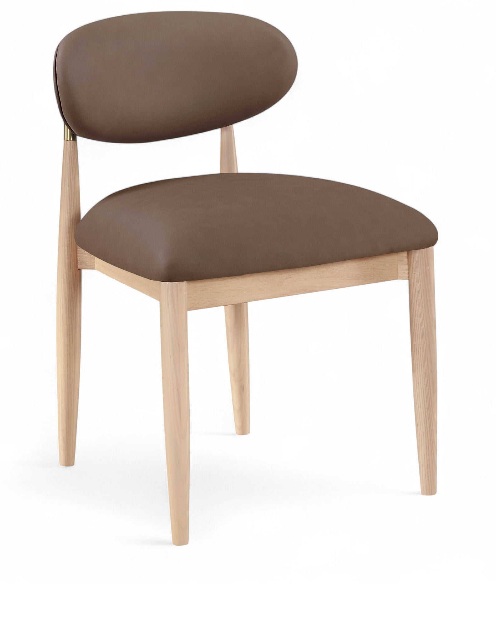 Riccio - Faux Leather Dining Side Chair (Set of 2) - Natural Frame - Urban Living Furniture (Los Angeles, CA)