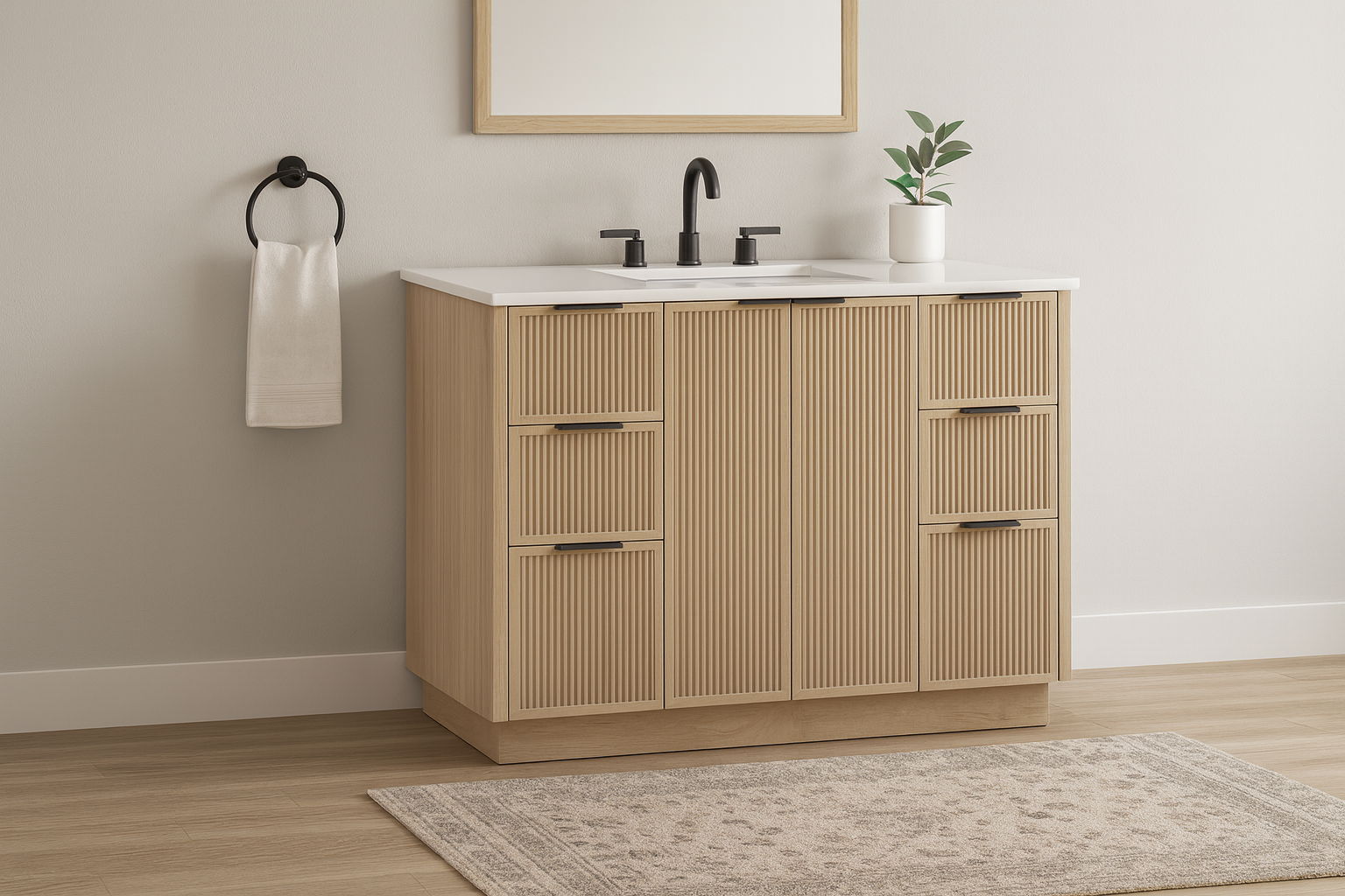 Willard - Engineered Stone And Solid Wood Bathroom Vanity - Urban Living Furniture (Los Angeles, CA)
