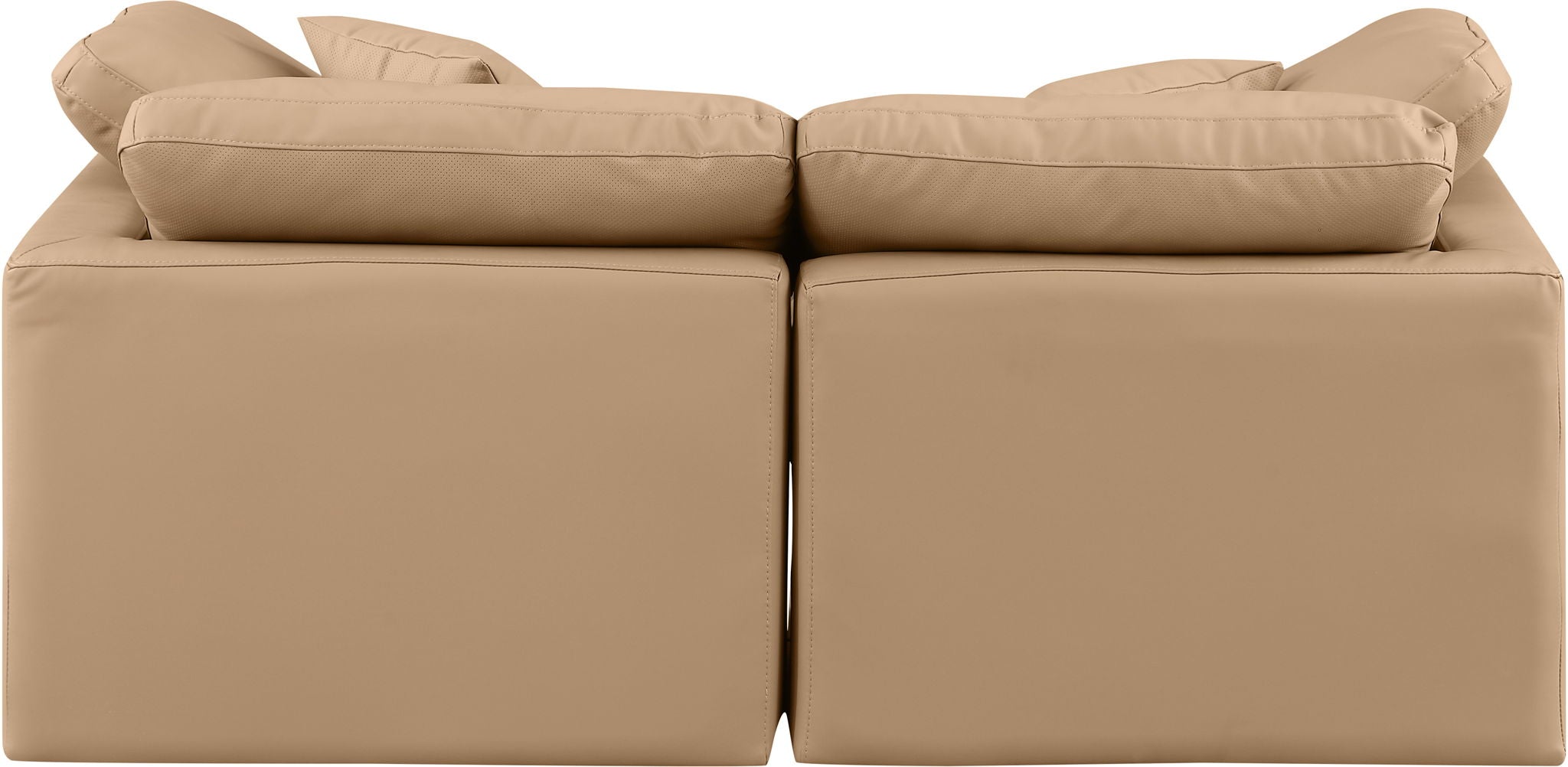 Indulge - Faux Leather 2 Piece Modular Sofa - Tan - Urban Living Furniture (Los Angeles, CA)