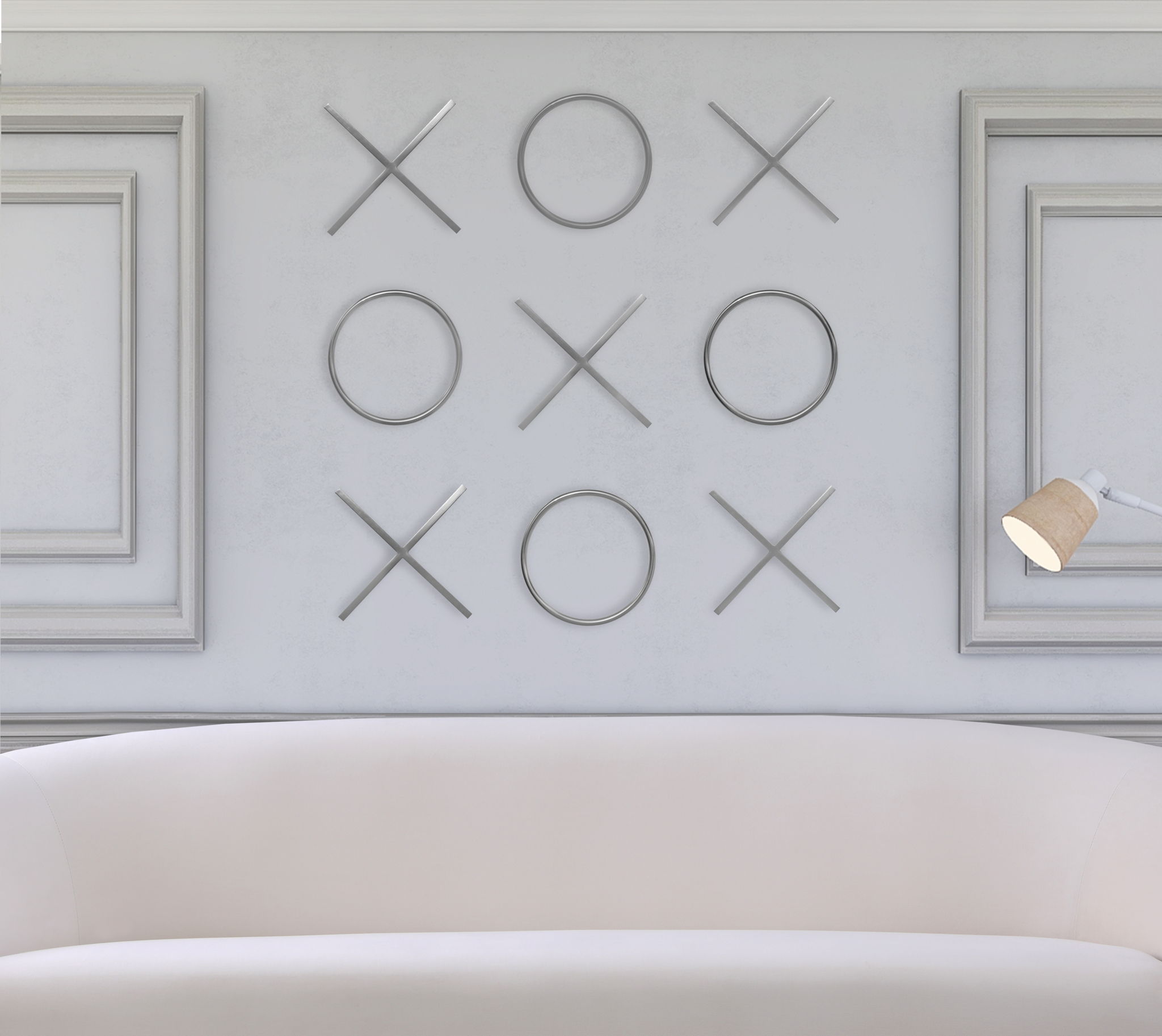 XOXO - Steel Wall Decor - Pearl Silver - Urban Living Furniture (Los Angeles, CA)