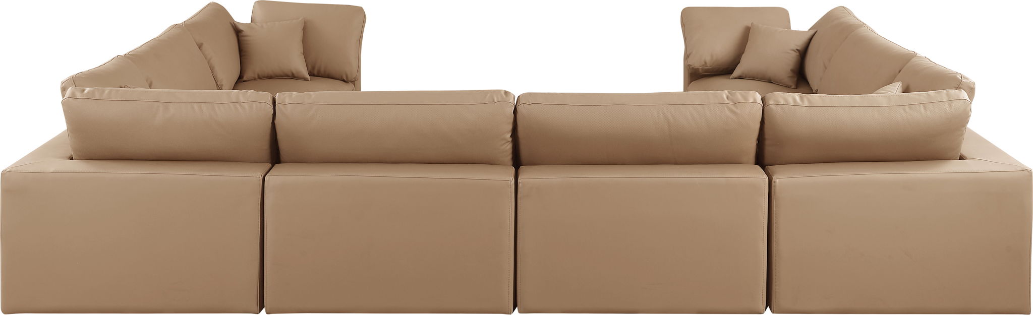 Comfy - 8 Piece Faux Leather Modular Sectional - Tan - Urban Living Furniture (Los Angeles, CA)