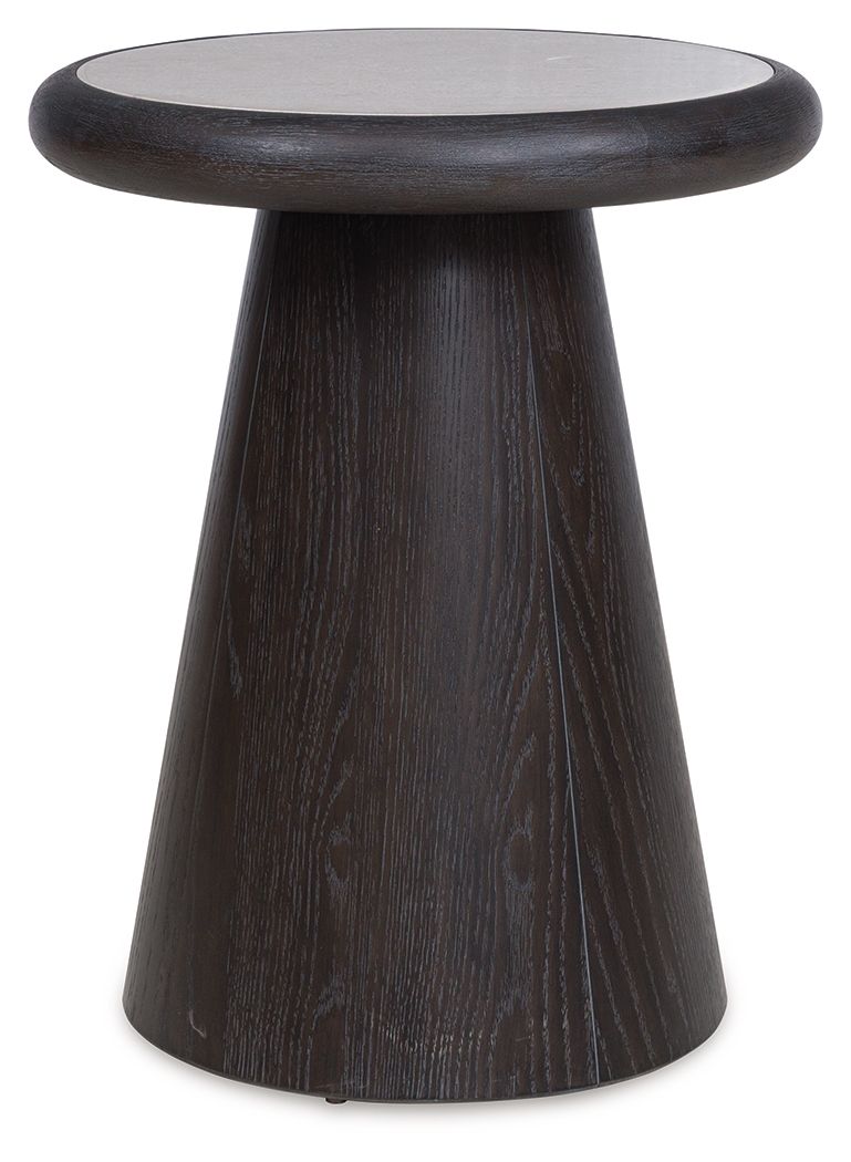 Bracken - French Black - Round End Table - Urban Living Furniture (Los Angeles, CA)