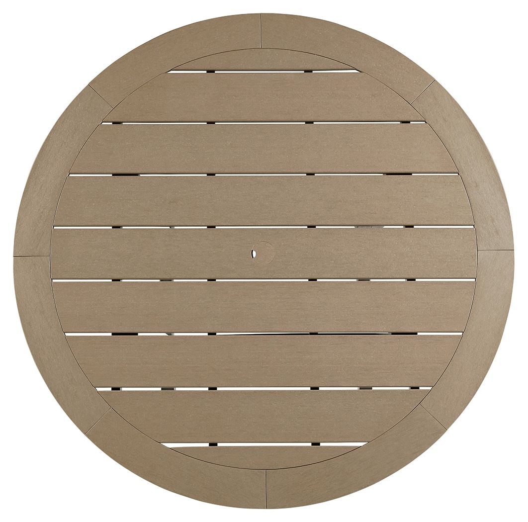 Fairen Trail - Black / Driftwood - Round Bar Table w/Umb OPT - Urban Living Furniture (Los Angeles, CA)