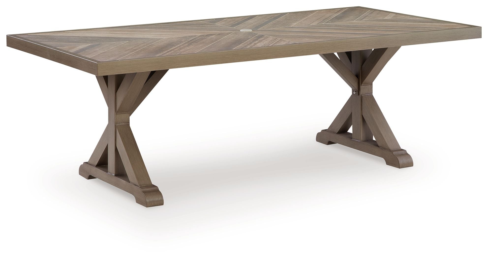 Laguna Heights - Rectangular Dining Table With Umbrella Option - Beige - Urban Living Furniture (Los Angeles, CA)