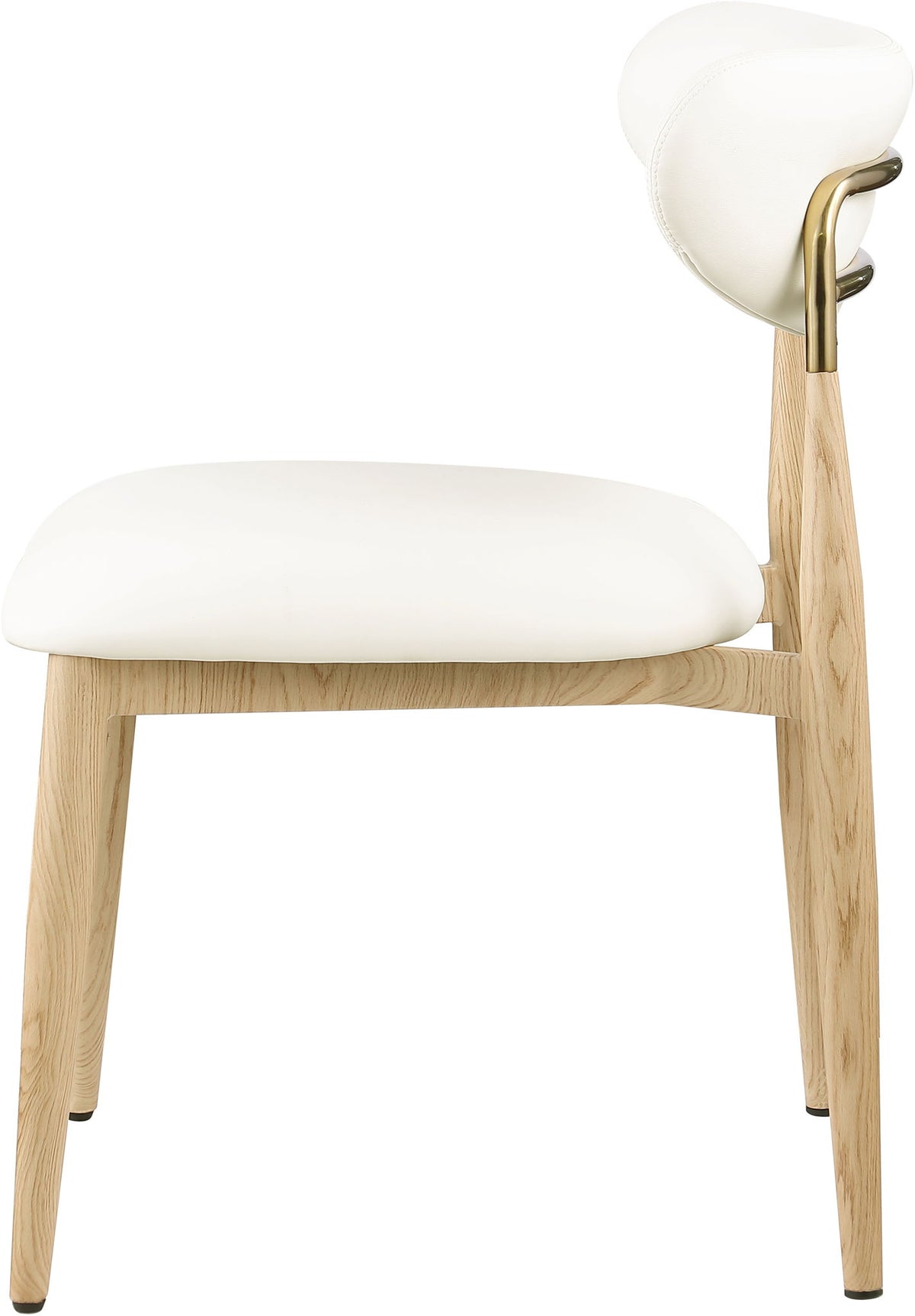 Ronda - Vegan Leather Upholstered Dining Side Chair - Natural Legs