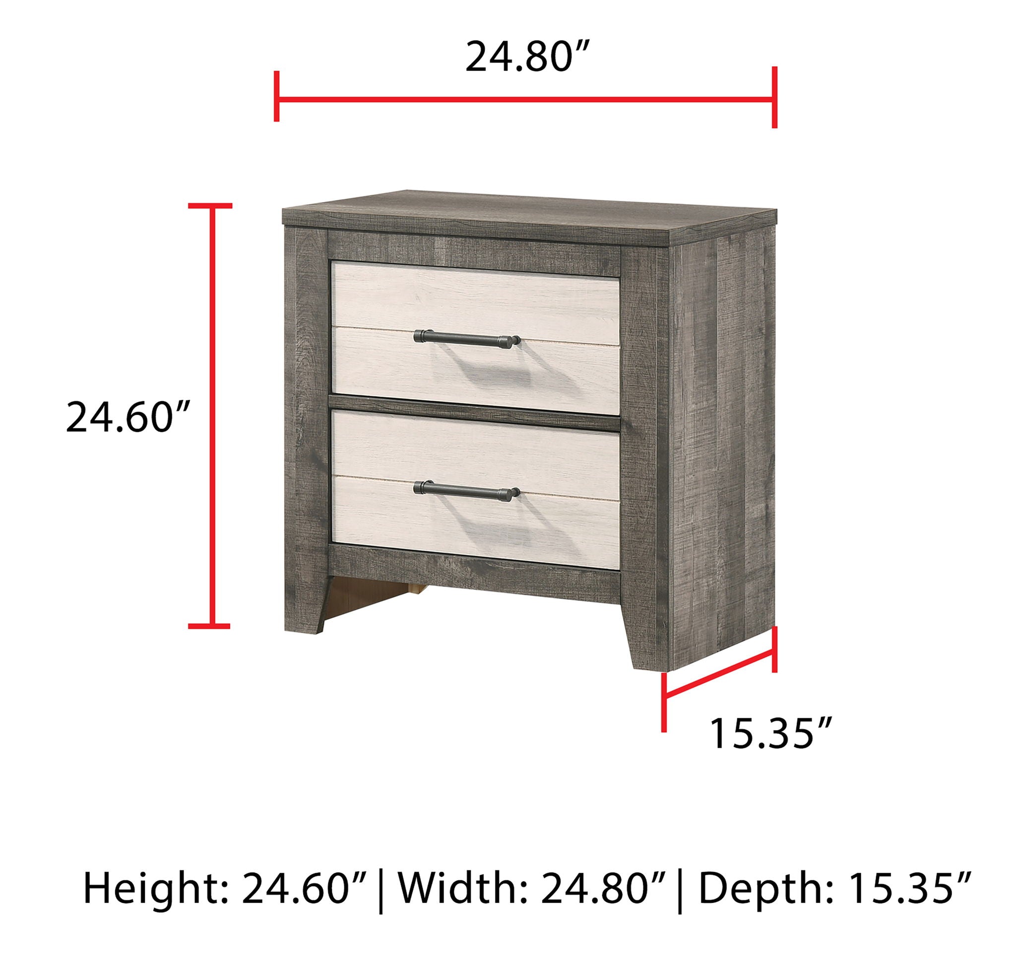 Rhett - Nightstand - Chalk / Gray - Urban Living Furniture (Los Angeles, CA)