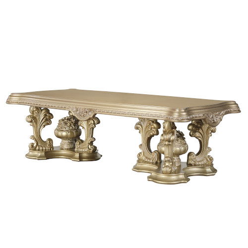 Seville - Dining Table With Pedestal Base - Gold - Urban Living Furniture (Los Angeles, CA)