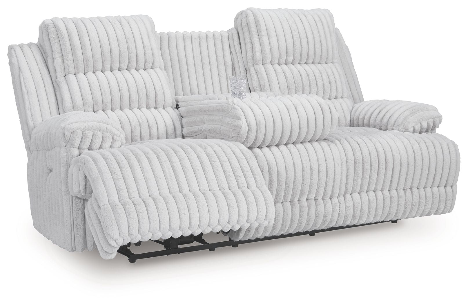 Rhines Falls - Alloy - Reclining Power Sofa With Drop Down Table - Urban Living Furniture (Los Angeles, CA)