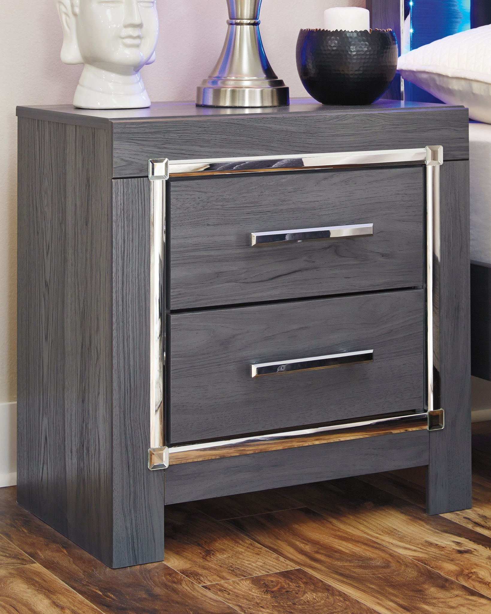 Lodanna - Gray - Two Drawer Night Stand - Urban Living Furniture (Los Angeles, CA)