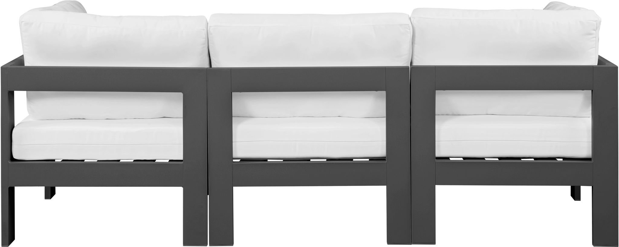 Nizuc - Outdoor Patio 3 Seat Modular Sofa With Gray Frame - Urban Living Furniture (Los Angeles, CA)