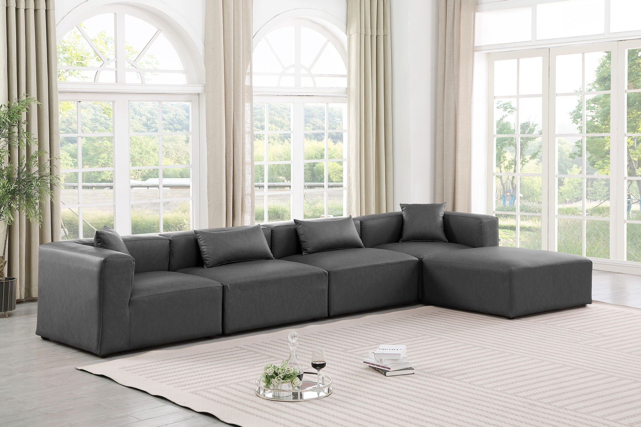 Cube - 5 Piece Modular Sectional With Chaise