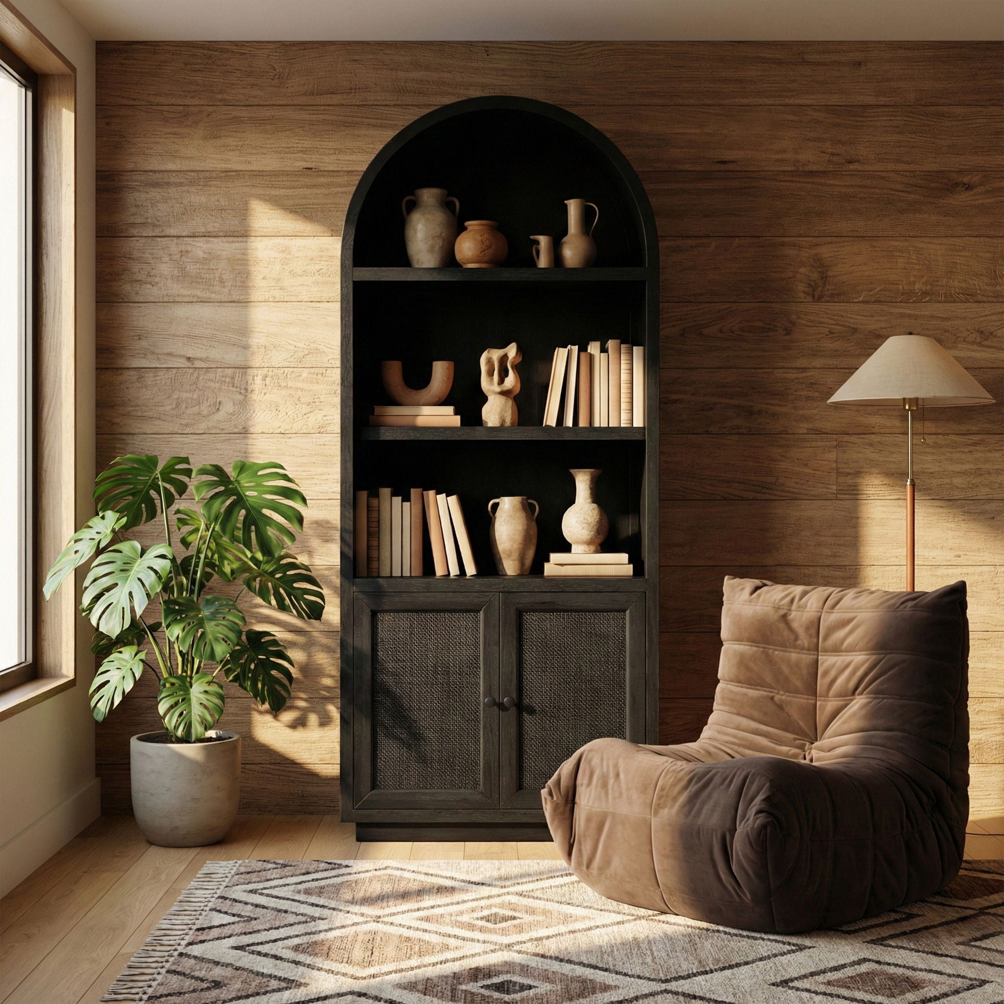 Botanical - Oak Veneer And Solid Wood Bookcase - Urban Living Furniture (Los Angeles, CA)