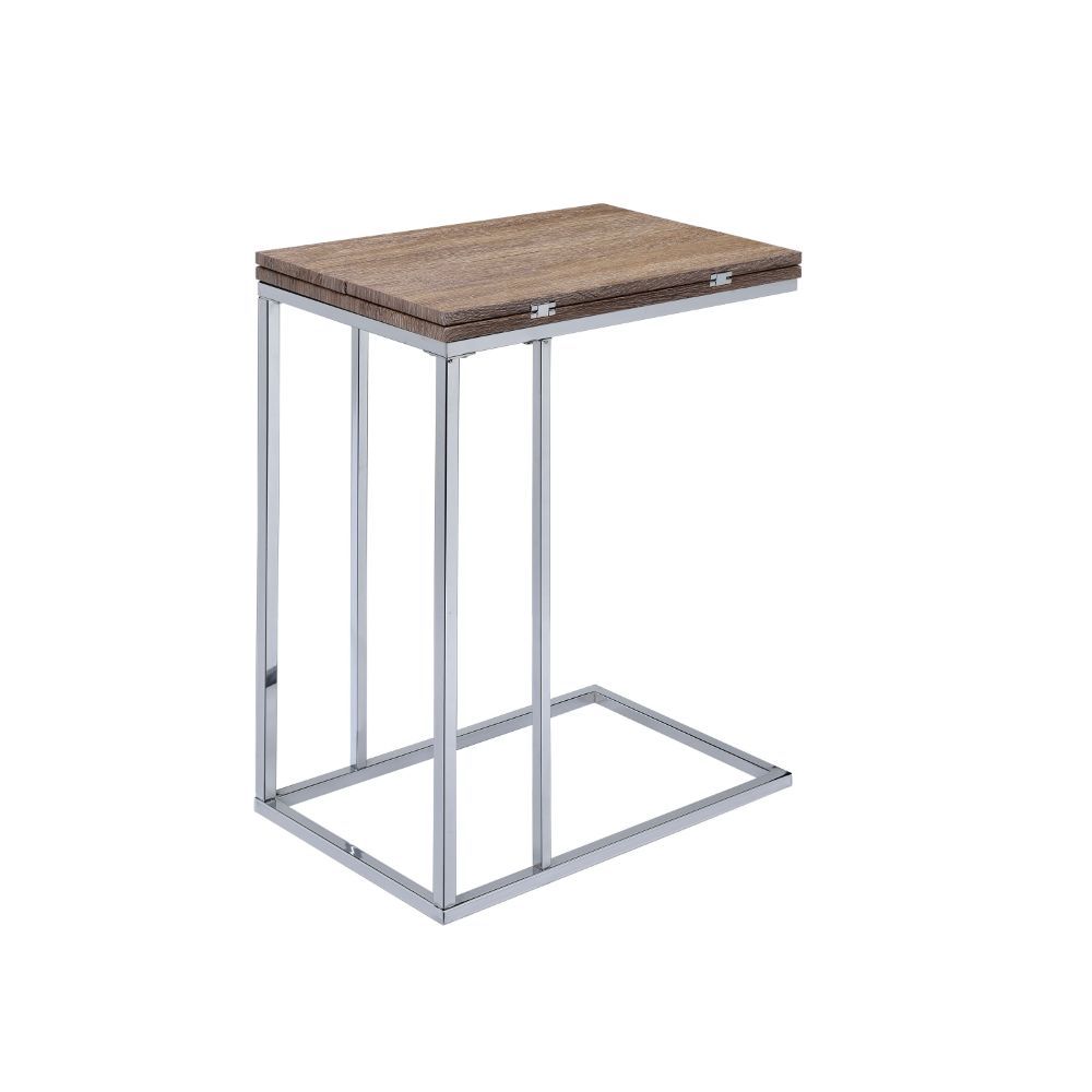 Danson - Accent Table - Weathered Oak & Chrome - Urban Living Furniture (Los Angeles, CA)