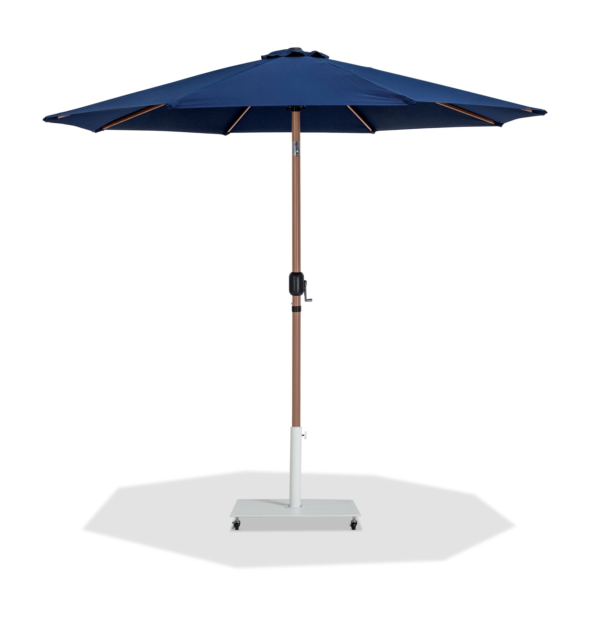 Fiji - Aluminum Patio Umbrella With Square White And Teak Base - Urban Living Furniture (Los Angeles, CA)