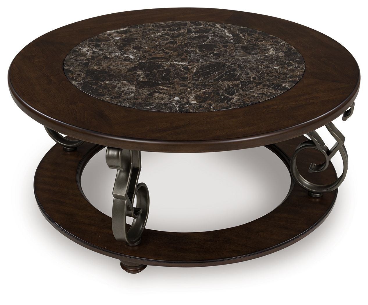 Frallyn - Dark Brown - Round Cocktail Table - Urban Living Furniture (Los Angeles, CA)