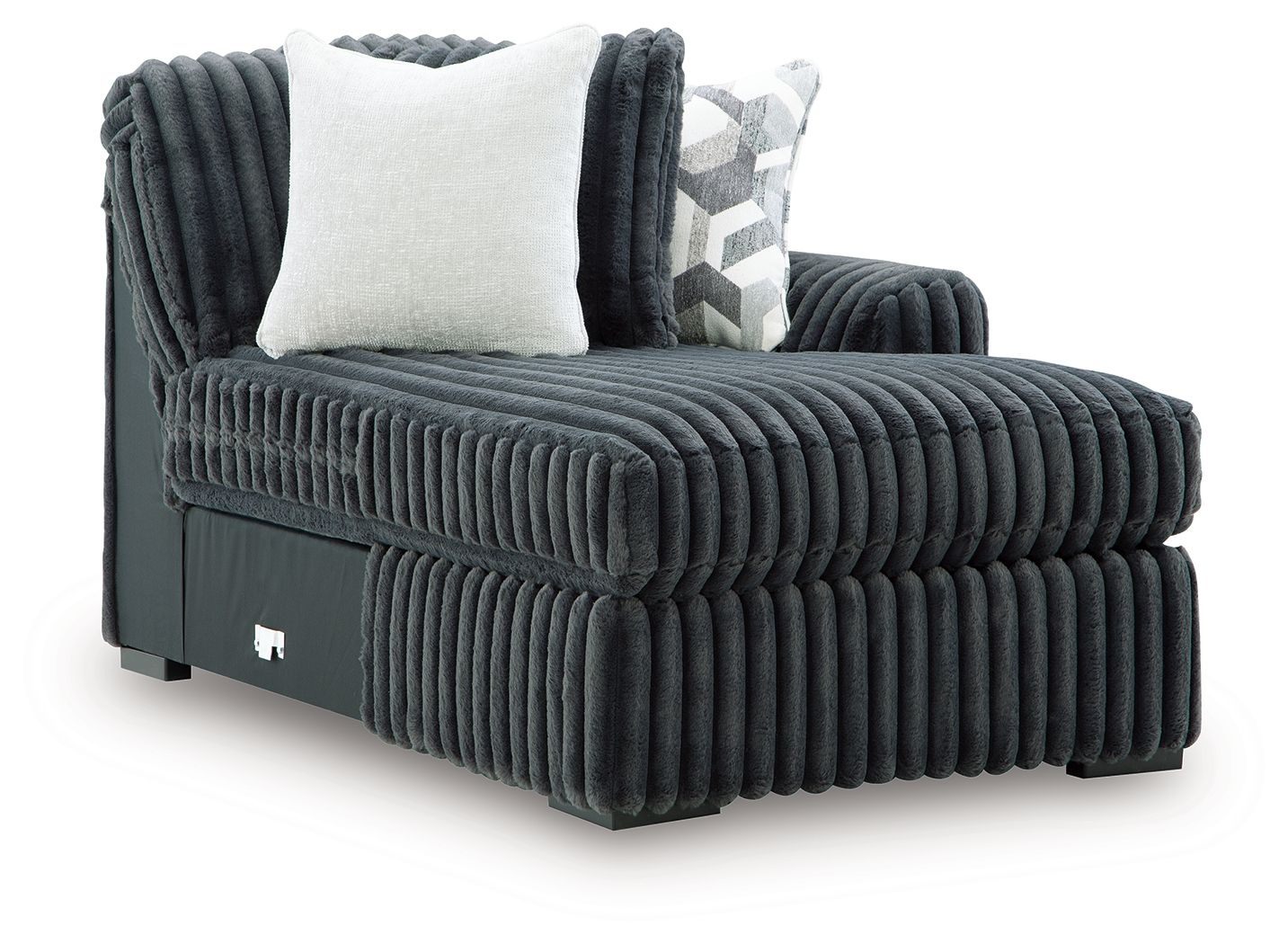 Midnight-Madness - RAF Corner Chaise - Gunmetal - Urban Living Furniture (Los Angeles, CA)
