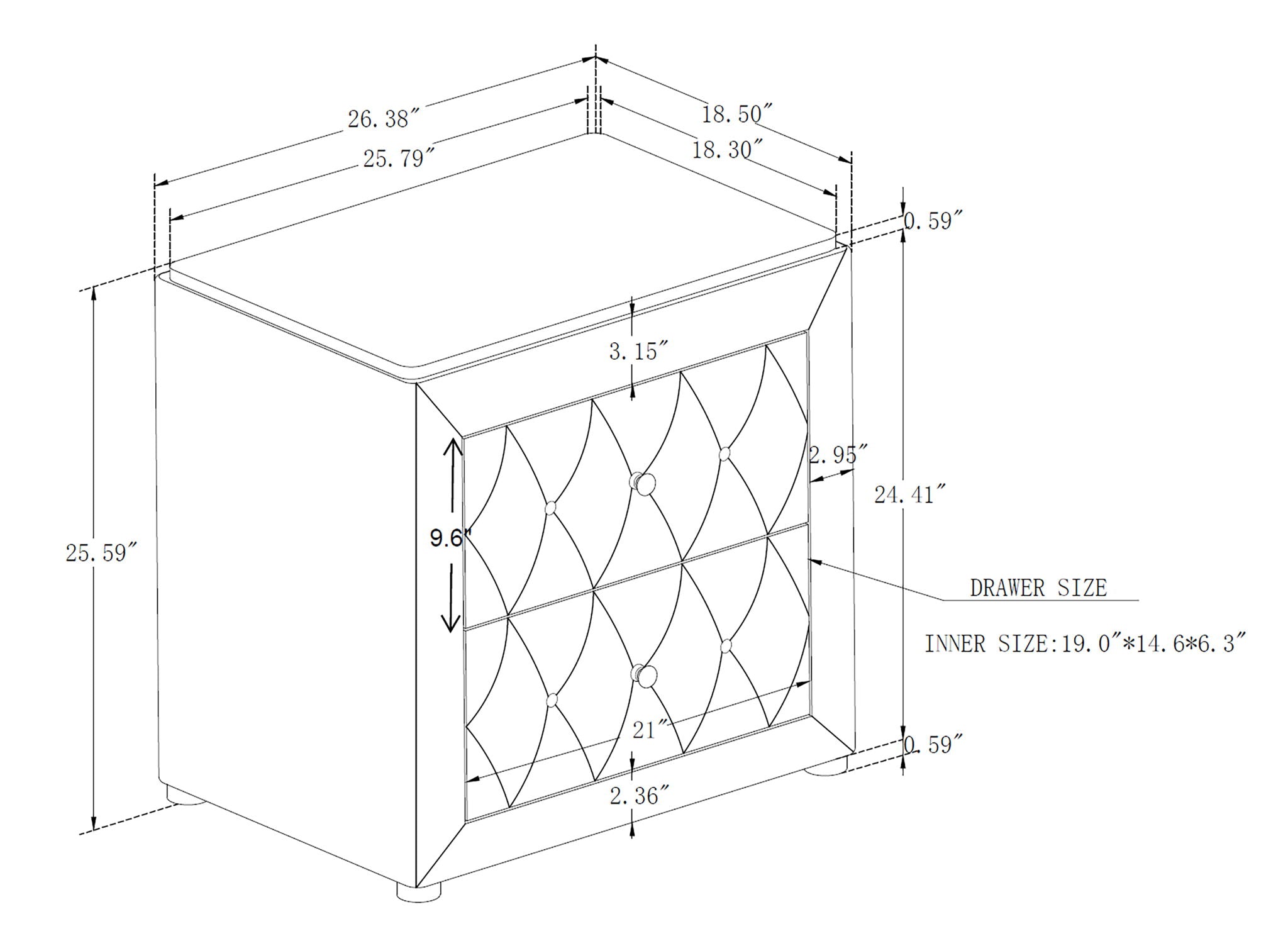 Annabelle - Nightstand - Urban Living Furniture (Los Angeles, CA)