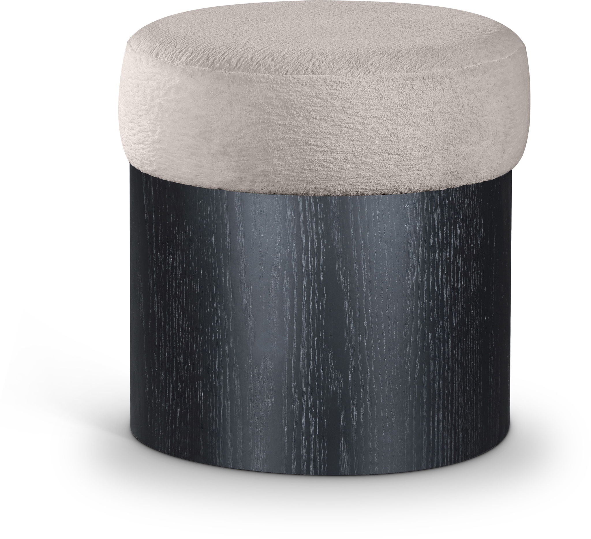 Nimes - Ottoman / Stool With Black Base - Urban Living Furniture (Los Angeles, CA)
