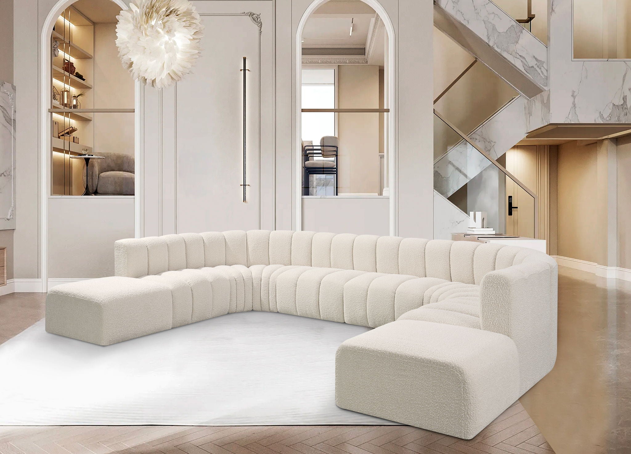 Arc - Boucle Fabric Modular Sectional - Urban Living Furniture (Los Angeles, CA)