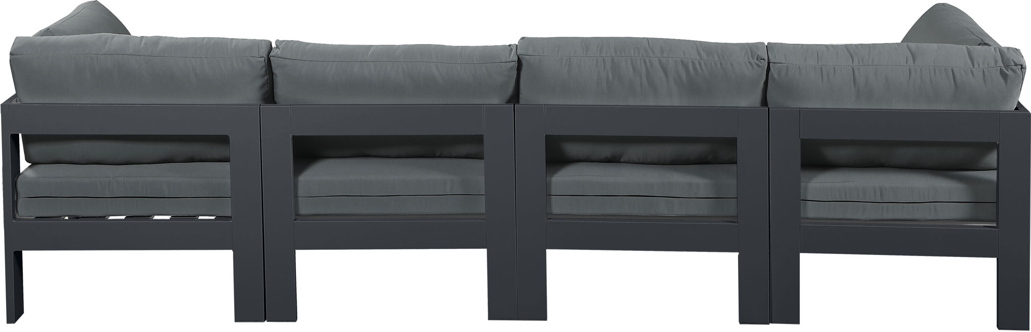 Nizuc - Outdoor Patio 4 Seat Modular Sofa With Gray Frame - Urban Living Furniture (Los Angeles, CA)