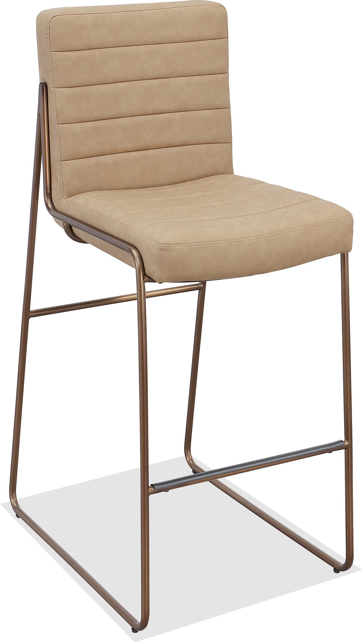 Crossroads 2.0 - Madison Metal Frame Bar Stool - Honey Synthetic Leather