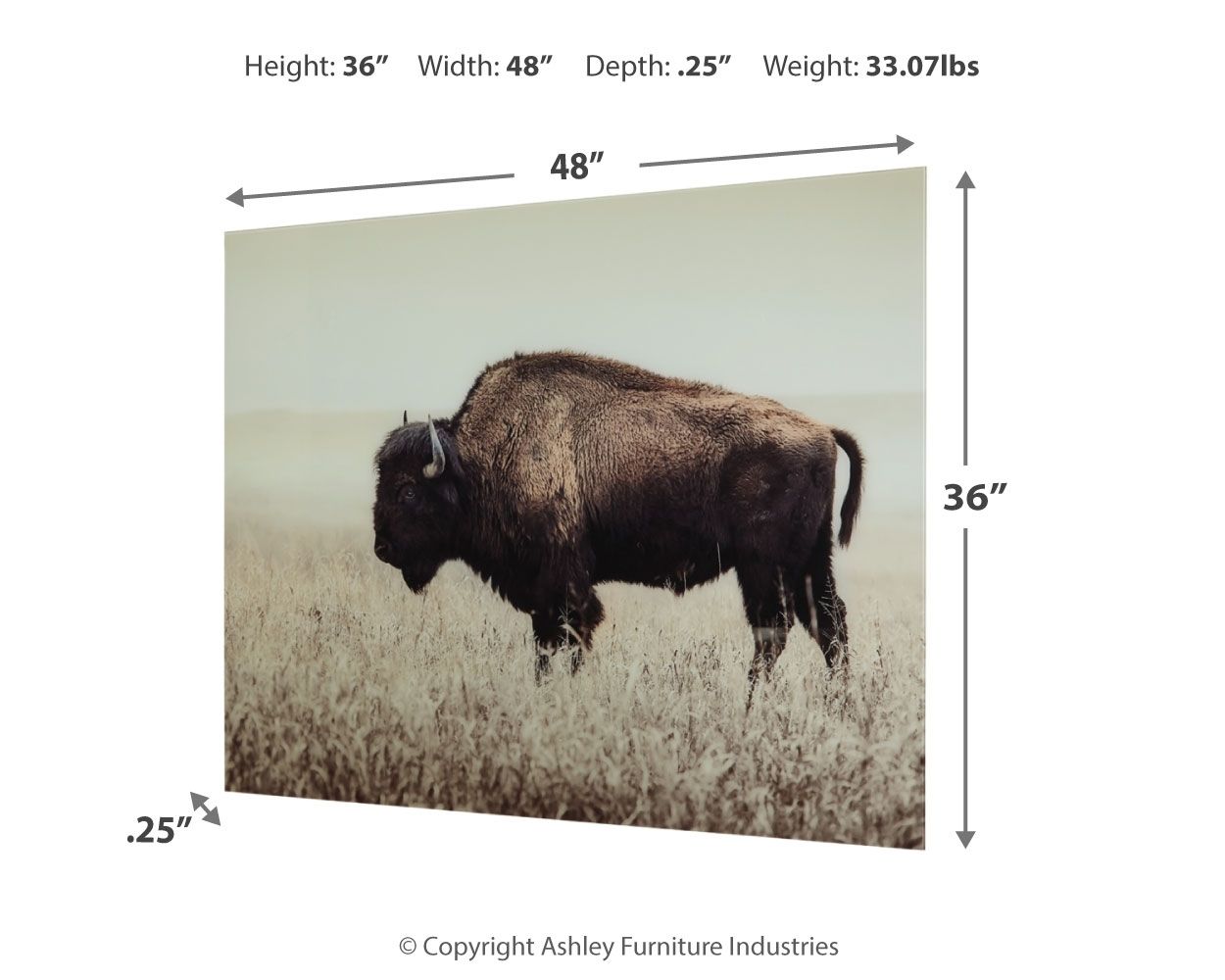 Brutus - Sepia - Wall Art - Urban Living Furniture (Los Angeles, CA)