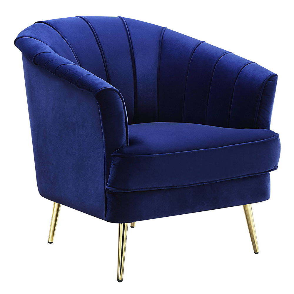 Eivor - Chair - Blue Velvet - Urban Living Furniture (Los Angeles, CA)