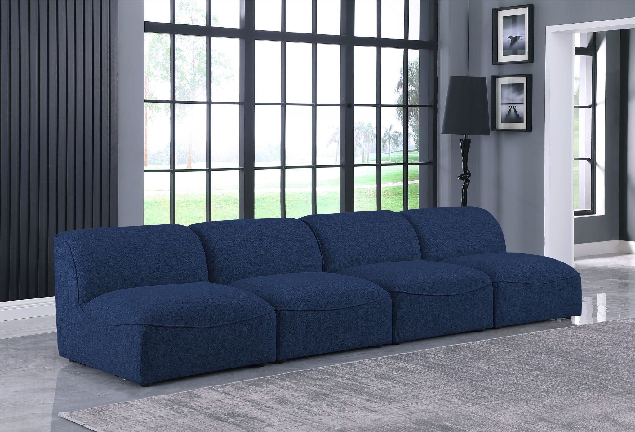 Miramar - 4 Seat Armless Modular Sofa - Urban Living Furniture (Los Angeles, CA)