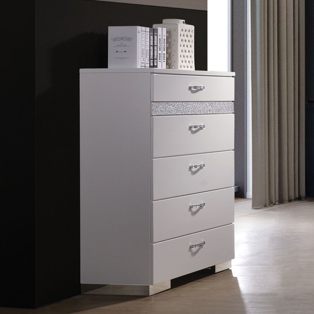 Naima II - Chest - White High Gloss - Urban Living Furniture (Los Angeles, CA)
