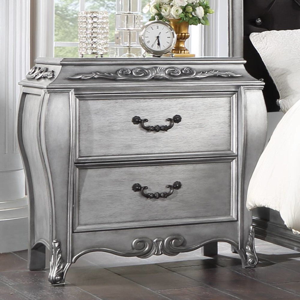 Leonora - Nightstand - Vintage Platinum - Urban Living Furniture (Los Angeles, CA)