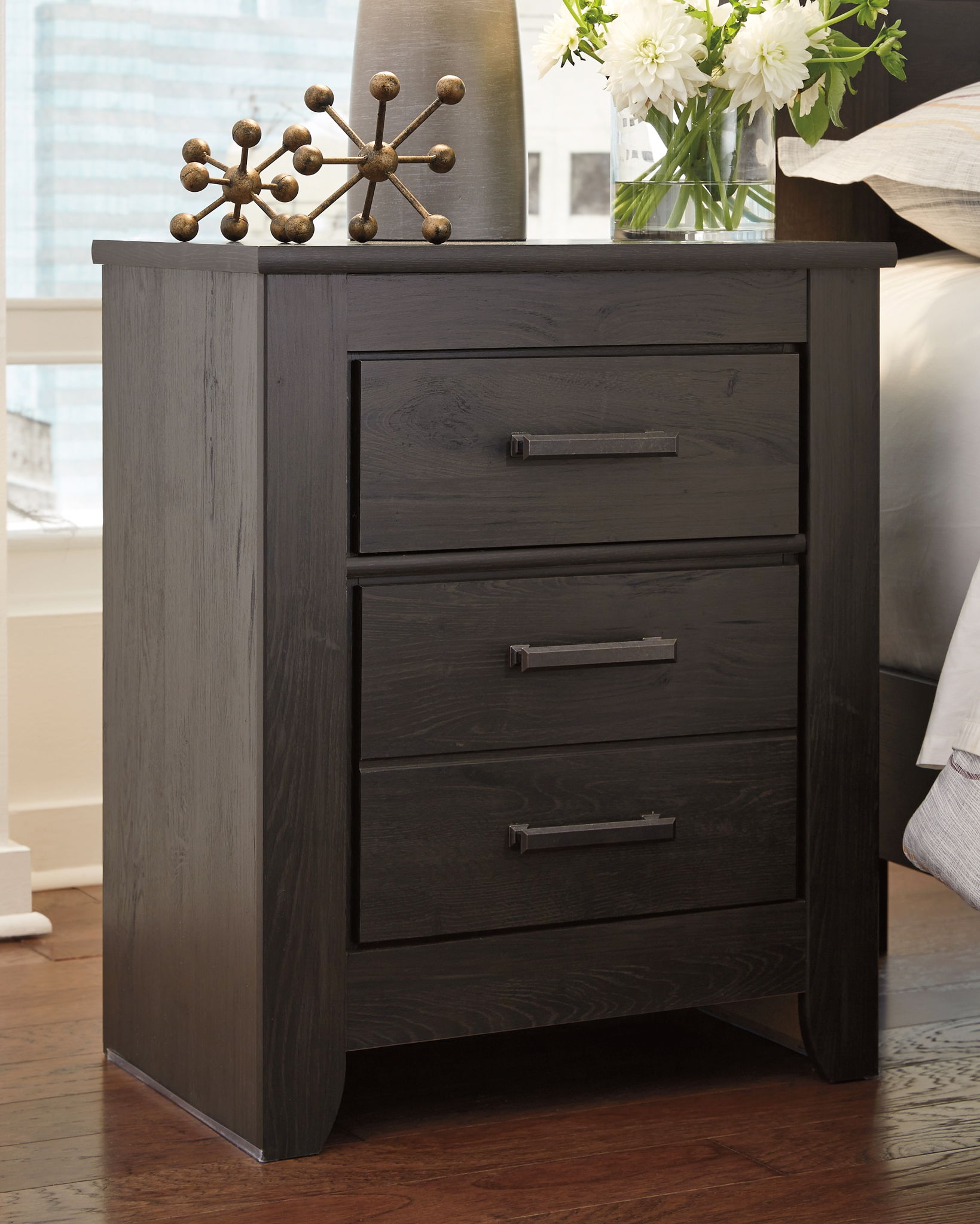 Brinxton - Charcoal - Two Drawer Night Stand - Urban Living Furniture (Los Angeles, CA)
