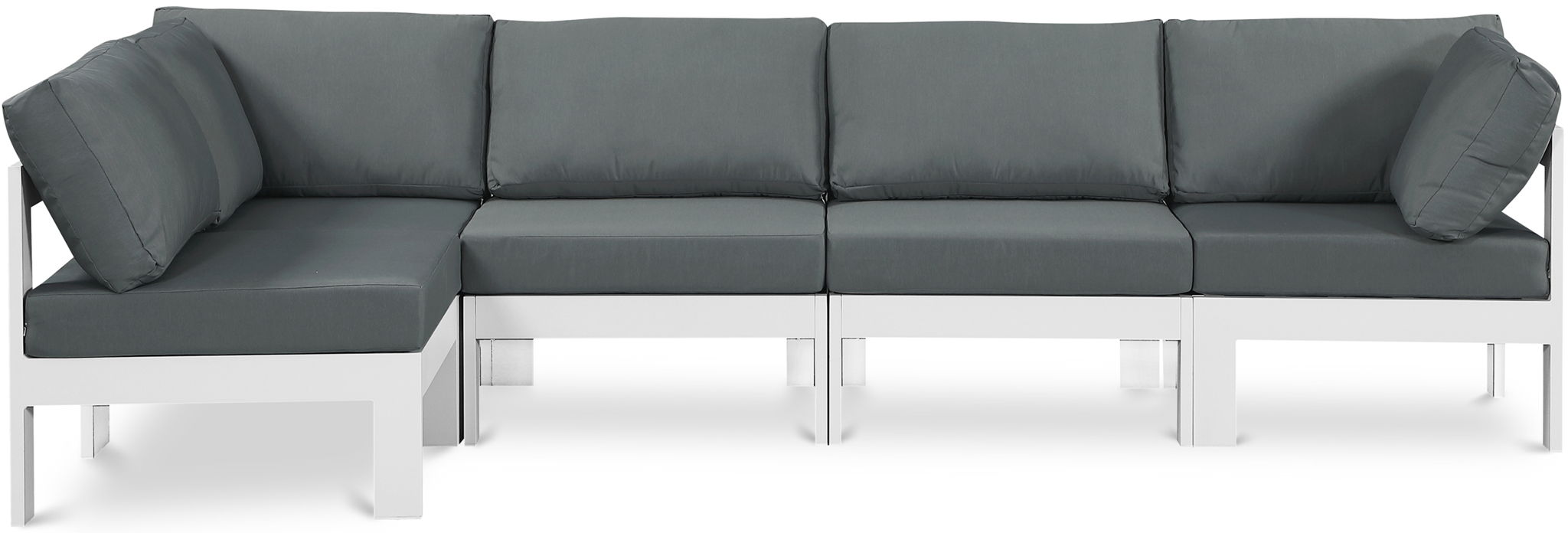 Nizuc - Outdoor Patio 4 Piece Modular Sectional With White Frame - Urban Living Furniture (Los Angeles, CA)